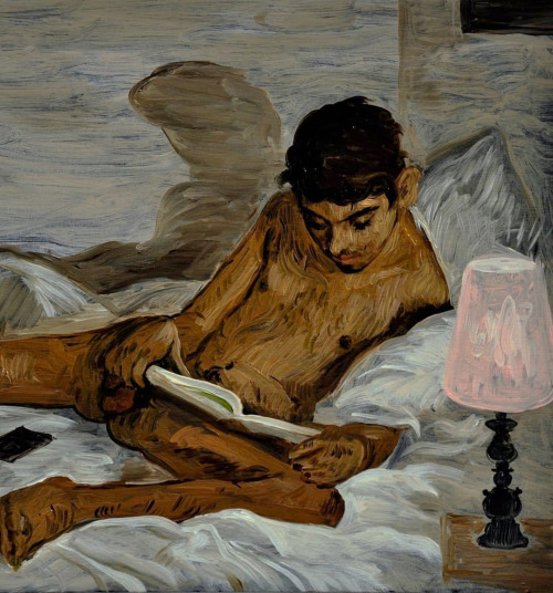 antonio-m:Salman Toor (b.1983) Reading, 2019. @henrymillerfineart