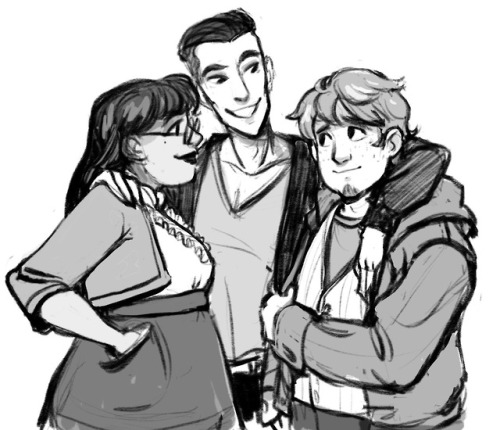 Evening sketch to show some love for the OG Archives trio.  I love these three so much. ;;A;;