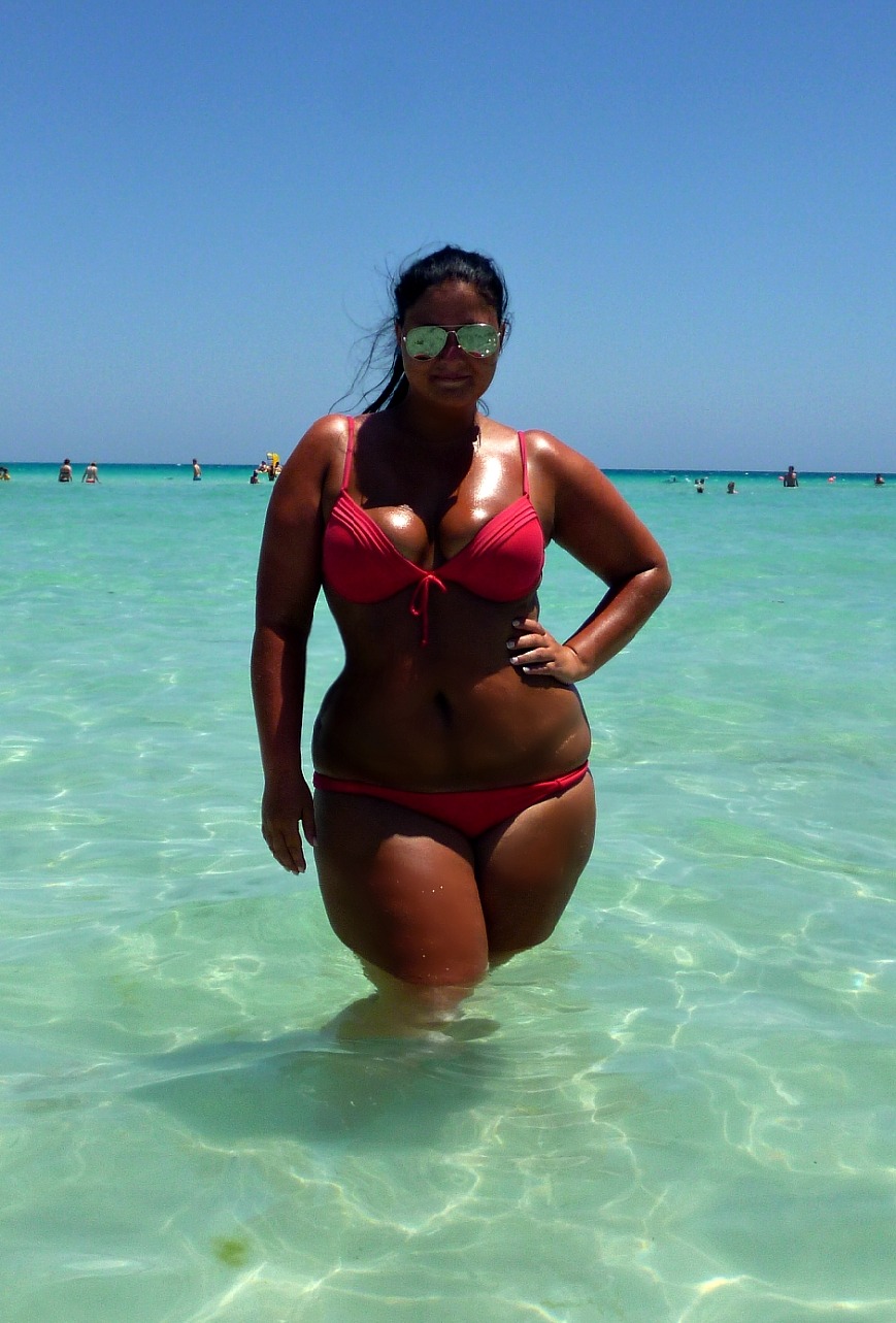 Women plus size bikini models