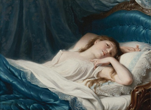  Reclining Beauty - Fritz Zuber Buhler, 19th century 