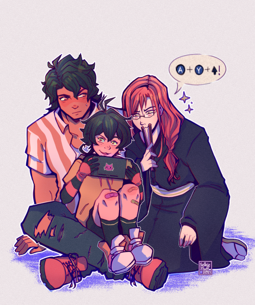selkiefluff:family gaming time (and everything is going according to keikaku )