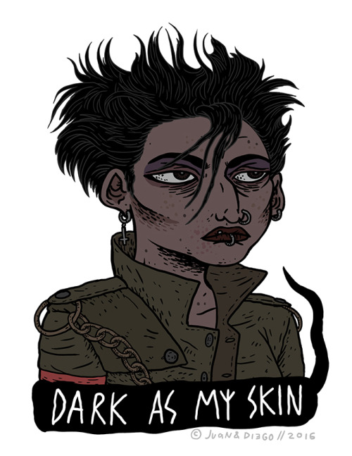 nacidxsenunmundohorrible:  Punk may be dead but it`s definitely not white!  you can buy this sticker set HERE at my Online Store 