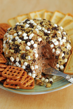 chocolateguru:  Rocky Road Cheese Ball Recipe for Chocolate Dip   