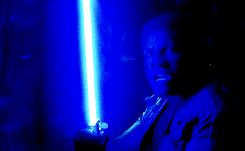 ewock:  Finn + lightsaber 