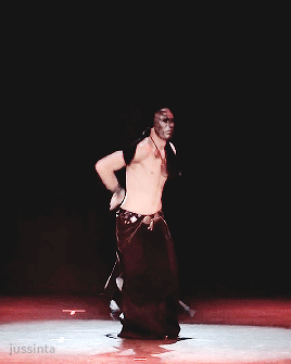 mousezilla:  emotionalmorphine:  There needs to be more male belly dancers. This is extraordinary.   If you wanted to see the performance these gifs are from: I need to hunt down that song. 