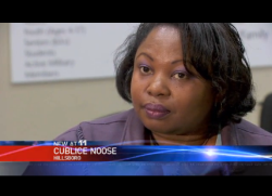 voreyeur:  bigskinny45:  ethiopienne:  Black woman finds noose in office cubicle  What if you came to work and found a noose placed next to your belongings?  That is what Vanessa Savage, a black woman from Washington County, Oregon, found in her cubicle