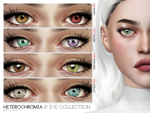 pralinesims: Heterochromia eye collection of some of my former eyes, they are all available as non-d