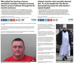 triggeredmedia: Leave a bacon sandwich at a most. 12 months prison. Sexually assault 11 year old girl. 0 prison time.  UK is so fucked.  