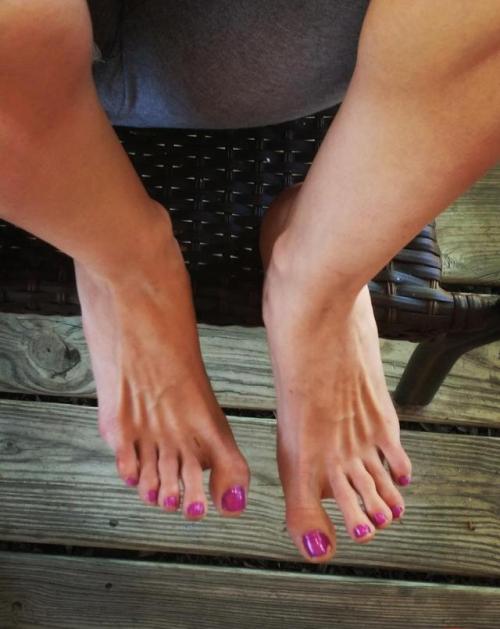 First post in a while… We were on the deck the other day and snuck this one… # longtoes #wifesfeet #