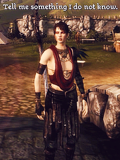 justicarrsamara:  pro-gay:  That one time Leliana wanted to take Morrigan ‘shopping' and
