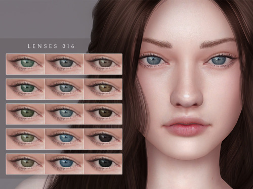 lutessasims:Lenses 016 These eyes come in 3 versions: default (EA colors replacement, 18 swatches)no