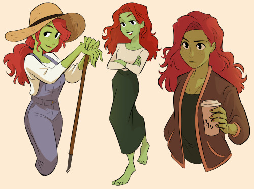 jodocho:jodocho:every time i draw poison ivy her outfits get progressively more casual. stop by in a