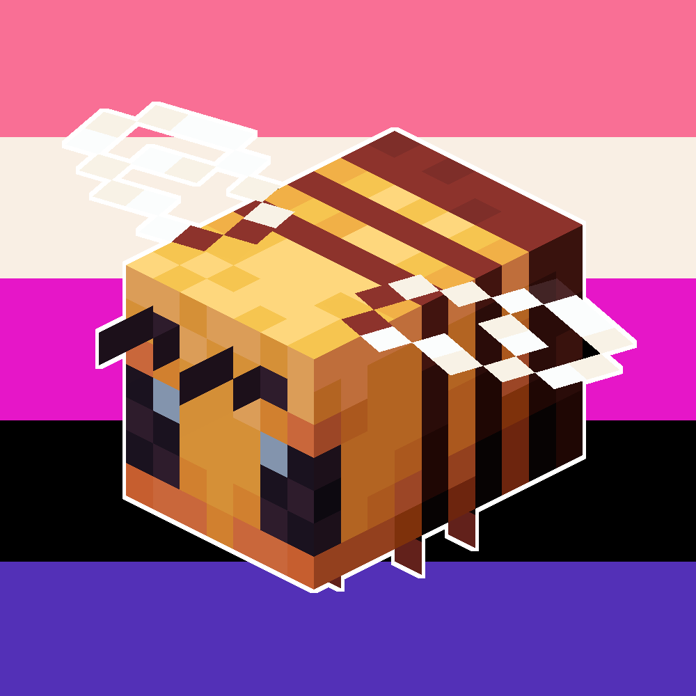 Many Things Genderfluid Luciiyfur Minecraft Bee Pride