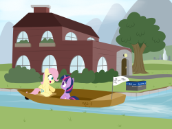 theponyvillediaries:  razethisbarn:  I colored a thing.  Meanwhile, in Pegosopolis.  x3