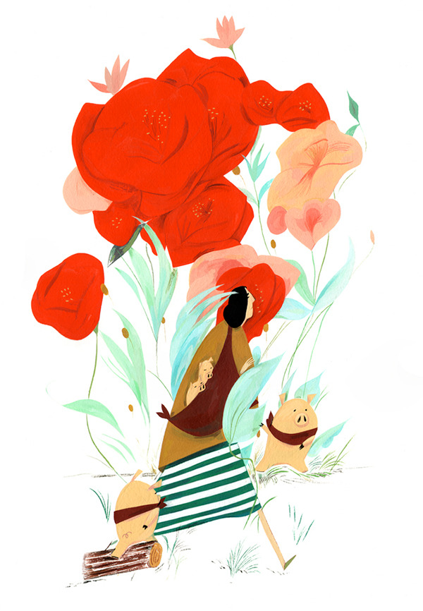 darksilenceinsuburbia:  Jon Lau 2015 Calendar Series Mei Mei   Po 10 out of 12* nature-themed