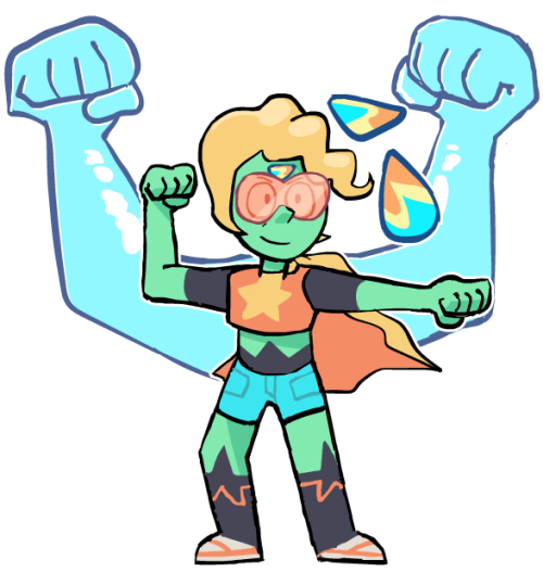 Rough Fusion Doodle Of Lapis And Peridot. Not Steven, They Just Imitated Steven's Shirt And Pants Because