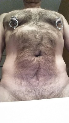 Love his hairy body and awesome pierced nips