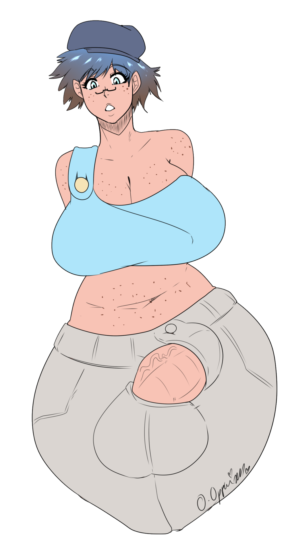 oki-doki-oppai: Oh look a trouser snake, commission   Full resolution file available