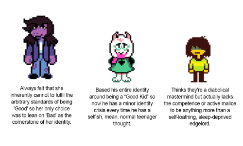 inbarfink: Hot New Deltarune Theory: the three main characters are just representatives of different