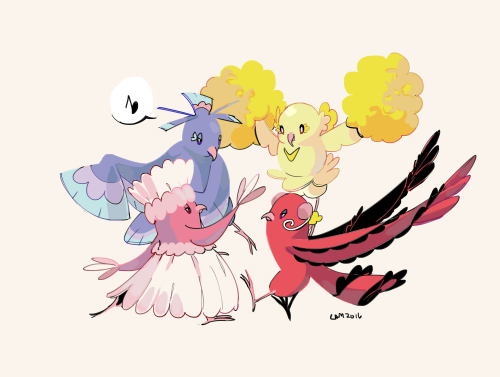 gattoux:I drew my favorite new birbs <3 