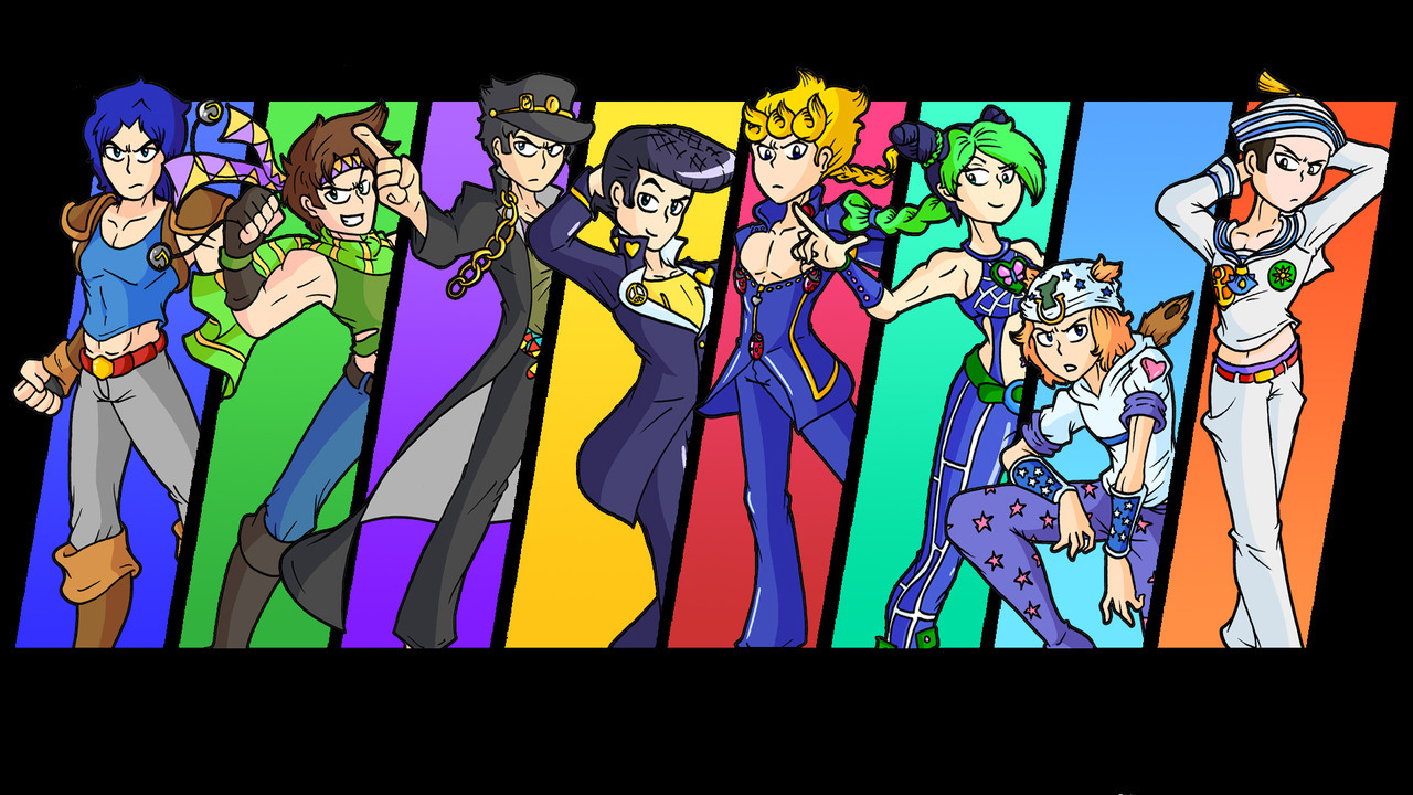 Now that I’ve drawn every main Jojo, I decided to compile them all into a big desktop