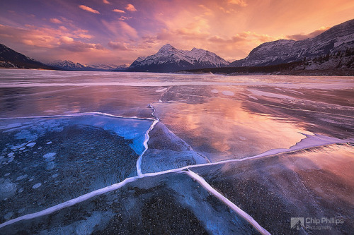 Abraham Lake Sunset by Chip Phillips on Flickr.