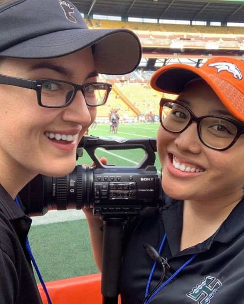 Covered the Hawaii Football season opener today with this pretty lady. Thankful that UH got the “W” 