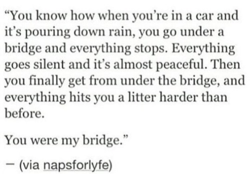 broken-promises-broke-me: -You were my bridge