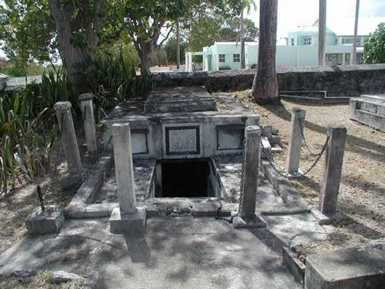 The Chase Family Vault in Christ Church Parish, Barbados. Unexplained moving coffins