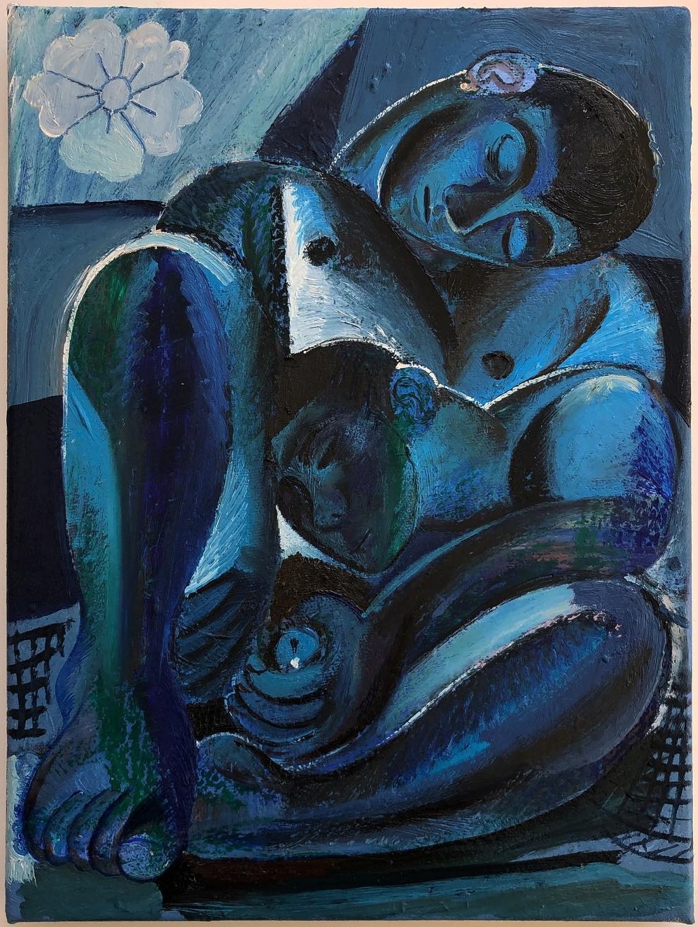 androphilia:  Indigo Couple by Louis Fratino, 2019Oil on canvas