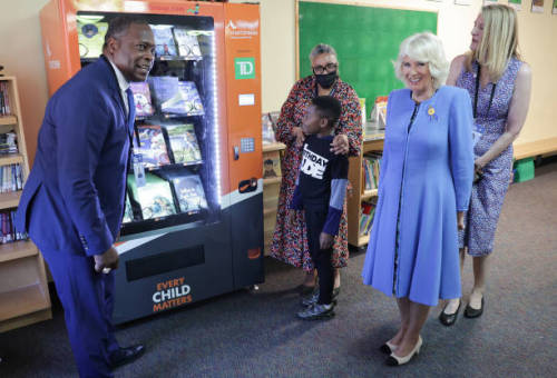 The Duchess of Cornwall attends a youth literacy event at Assumption School Ottawa, Canada, 18.05.20