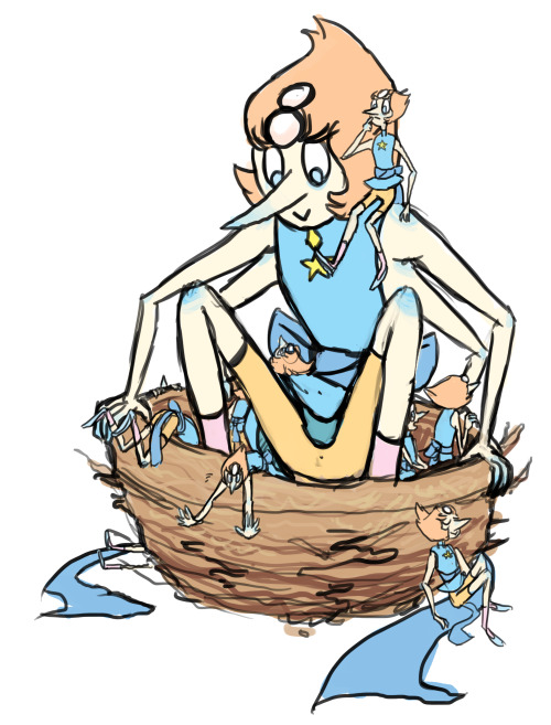 askthecrystalgempearl:  mamamegapearl tending to her young