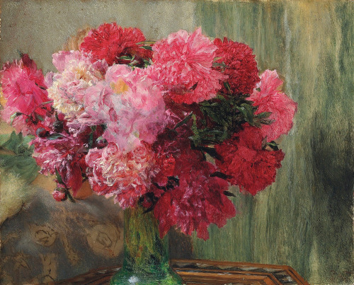 huariqueje: Japanese Peonies   -   Sir Lawrence Alma-Tadema, Dutch ,  1836-1912 