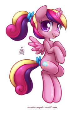 onnanoko-mlp:  And now a teenage Cadence, I love her swirly ponytail &lt;3 more and more convention work  ^w^!