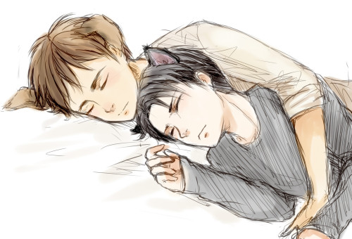 blauerozen:  Ereri fluff for your soul <3