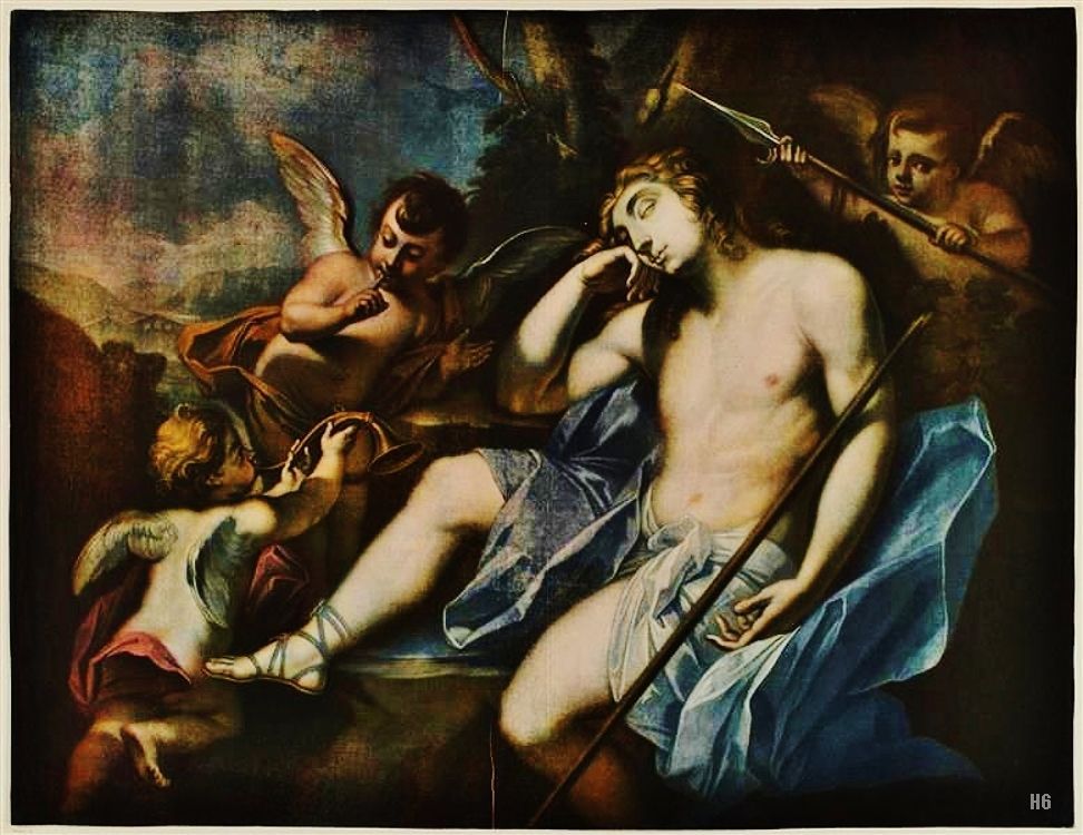 hadrian6:  Endymion. 18th.century. after Pietro da cortona. Italian 1596-1669. oil