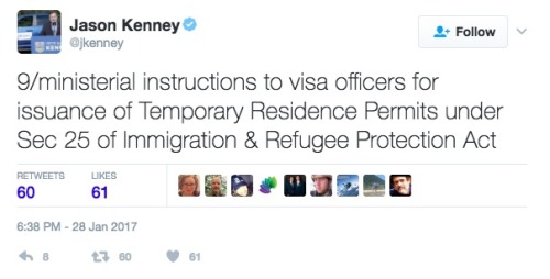 allthecanadianpolitics:  Its a rare day when I can find myself agreeing with anything that Jason Kenney says; but its 2017, and here we are.Jason Kenney is Canada’s former Minister of Immigration. When he was in government he belonged to the Conservative