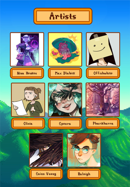 stardewvalleyzine: Stardew Valley Zine Artist Lineup!  We are so happy to be working with such 