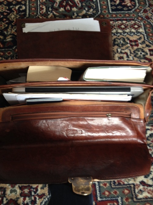 June book photo challenge, day 5: books in a bag. In this case, in my cherished (and commensurately 
