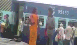 kropotkindersurprise:  2015 - An Indian woman fights back after being repeatedly harassed by a man at a railway station in India. [video]