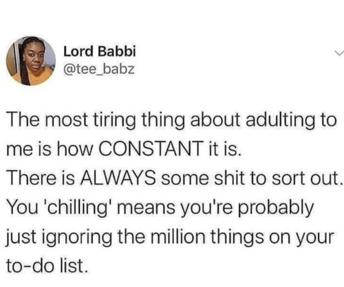 being an adult