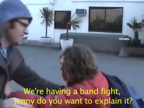 stillmonkeys:  The band gets in a fight during the Picaresque tour. [x]