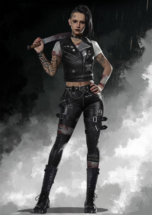 Punk Girl Arvin Liuwww.artstation.com/artwork/L3o49K 