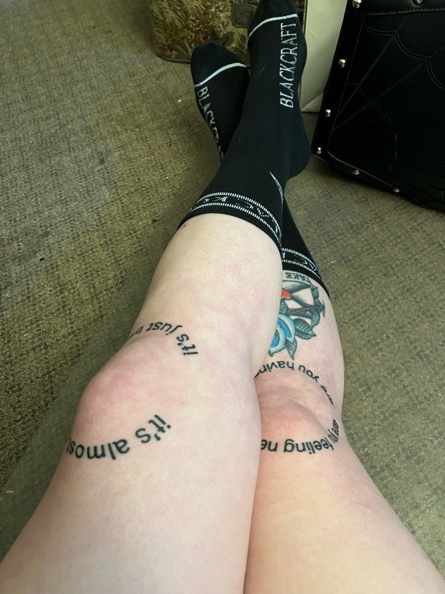 knee tattoos on Tumblr