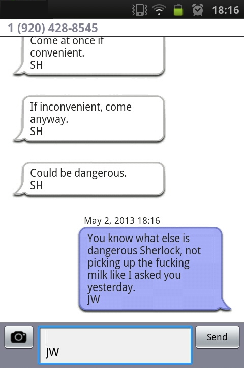 hunter-and-angel:  hunter-and-angel:  SO SOMEONE I DONT KNOW TEXTED ME AND  NO AND