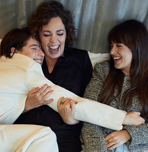 Olivia Colman,  Jessie Buckley &amp; Dakota Johnson photographed for Netflix by Alexi Lubom