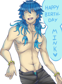 ask-aoba-dmmd:  Happy Belated Birthday Mink!! What’s your present you say? well it’s me~ (transparent)