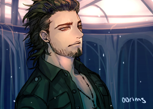 ooriens:   Final Fantasy XV Week     Day 3: Brotherhood // The Demos // Gladiolus Amicitia   I wanted to have a sad Gladio see his dead father impaled among Insonmia ruins~  