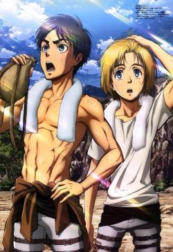 leviskinnyjeans:  Eren and Armin Source