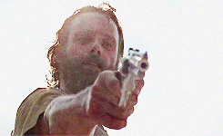 Rick + pointing gun